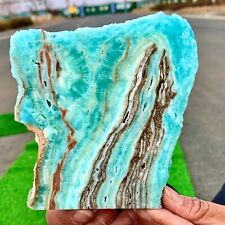 276G Natural High quality sky blue hemimorphite slab crystal mineral from Yunnan