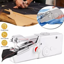 Mini Handheld Cordless Sewing Machine Hand Held Thread Stitch Clothes Portable ~