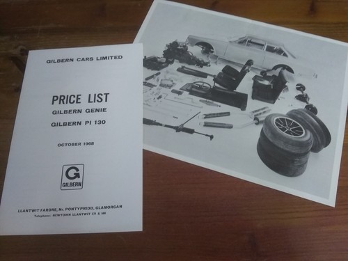 Gilbern sales brochure price - sales,