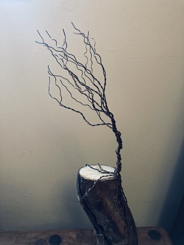 Windblown copper wire winter - windblown,