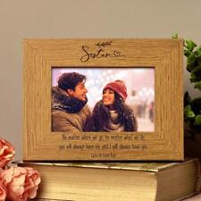 Personalised Sister Sentiment Gift Wooden Photo Picture Frame Landscape FW766