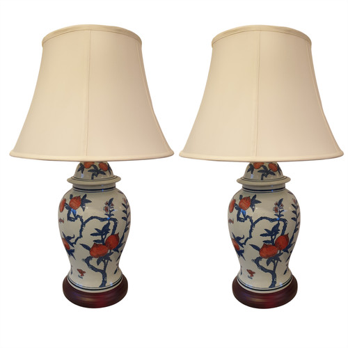 Pair chinese ceramic jar - pair,