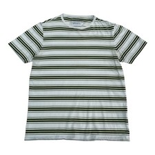 Albam T-Shirt Men's Medium White Multi Stripe Crew Neck Tee
