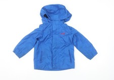 Peter Storm Boys Blue 3-4 Years Hooded Waterproof Rain Coat Jacket