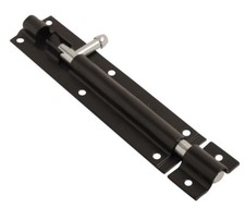 Tower Bolt for Shed or Gate 3" - 12" Black or Bright Zinc Plated Gate Bolts Lock