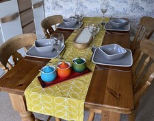 Rustic Pine Farmhouse Dining Table Large Country Cottage Refectory With 4 Chairs