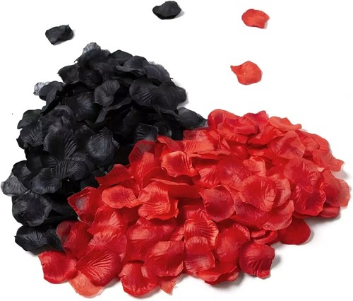 Silk rose petals flower bed - rose,