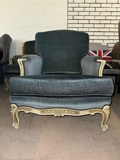 Elegant French Louis XVI Style Fabric Armchair Vintage 1 Of 2 Delivery Poss