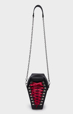 Pretty Ending Coffin Crossbody Bag Wine Laces Dolls Kill