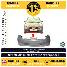 FRONT BUMPER - PRIMED - NO FOG HOLES - FOR NISSAN MICRA K12 HATCHBACK 2002-2006