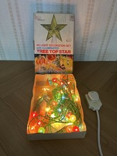VINTAGE NOMA 40 LIGHT TREE DECORATION WITH TOPPER CHRISTMAS LIGHTS BOXED