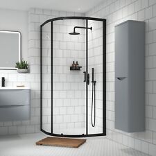 Nuie 900mm Single Entry Quadrant Shower Enclosure Matte Black Bathroom 6mm Glass