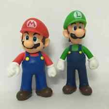 2X New Super Mario Bros. Mario Luigi Doll PVC Plastic Action Figure Toy 5"