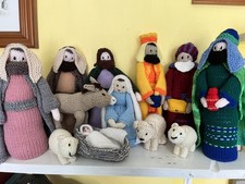 Hand knitted nativity - nativity,