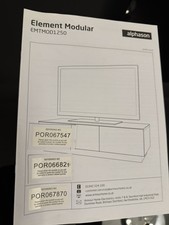 Alphason Element Modular 1250mm TV Stand For TVs Up To 58", Black Gloss