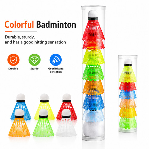 12pcs colourful foam badminton - 12pcs,