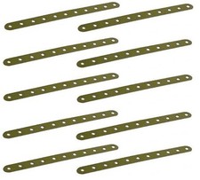 10 x Meccano Strip 11 Holes in