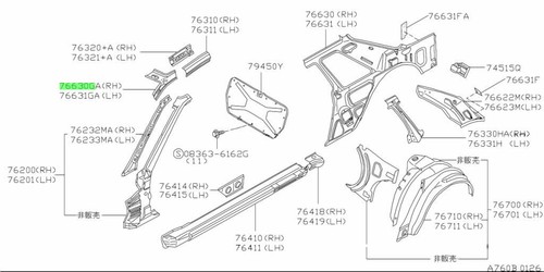 Brace roof rail - brace,,