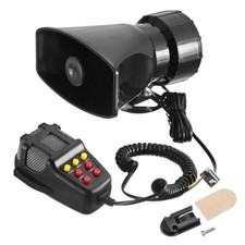 Vehicle Police Siren Horn Megaphone 100W 12V 7 Sound PA Speaker Anti-Theft Alarm