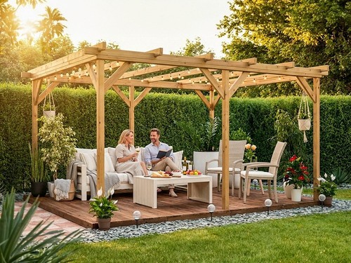 Wooden pergola kit 4x3m diy - pergola,