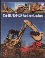 Caterpillar 416, 426, 428 Tractor Backhoe Loader Brochure Leaflet