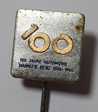Mercedes Daimler Benz Metal Stick Pin Badge.1886-1986 100 years . 45x13mm