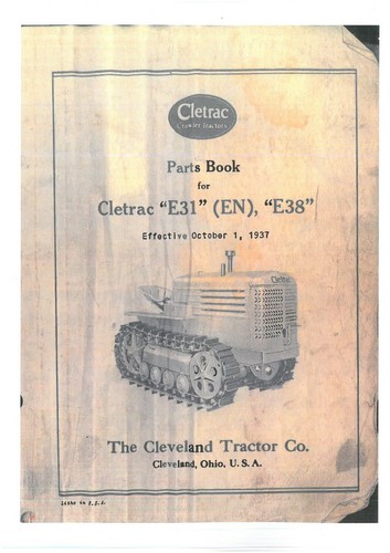 Cletrac crawler tractor e31 - cletrac,