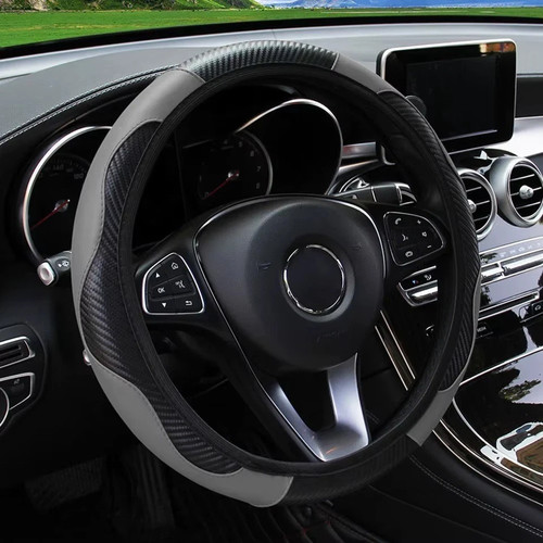 Leather car steering - car, wheel