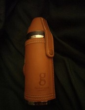 Vintage G Saddle Leather 8Oz Flask