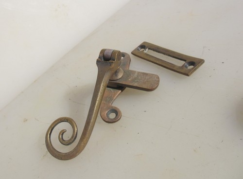 Victorian brass sash window - sash,