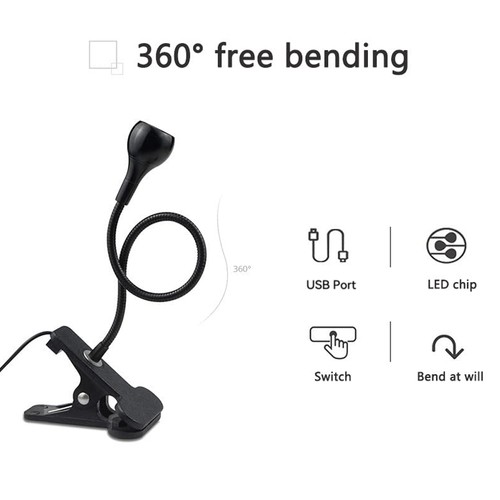 Clip desk lamp flexible - clip, on
