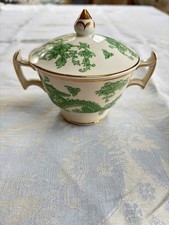 Booths Green Dragon China Bowl With Lid And Double Handles