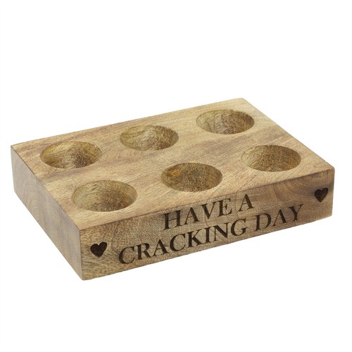 Mango wood egg - for, 6