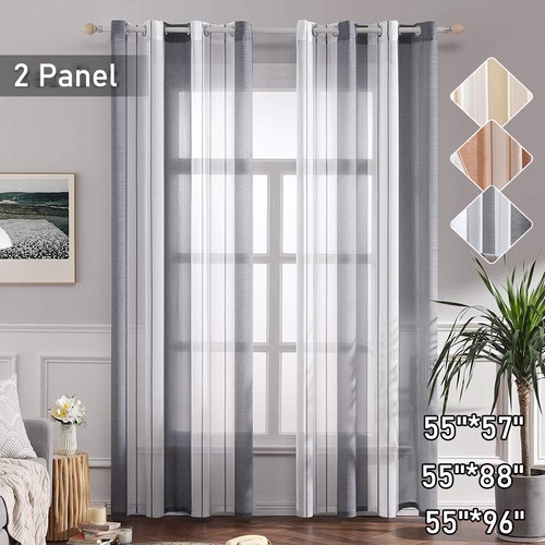 Pair voile curtains with - pair,