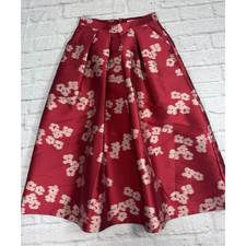 L.K.Bennett Full Skirt Size 10 Fits UK 8 Pink & Cream Abstract Floral Wedding