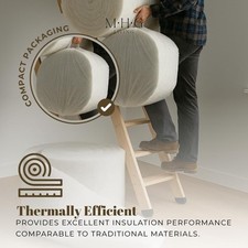 Loft Insulation Roll 110mm Thick x 370mm Wide – Thermal Roof Wall Heat Barrier