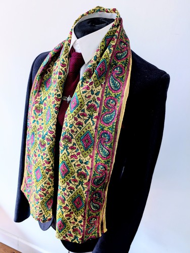 Men vintage floral scarf - men's,