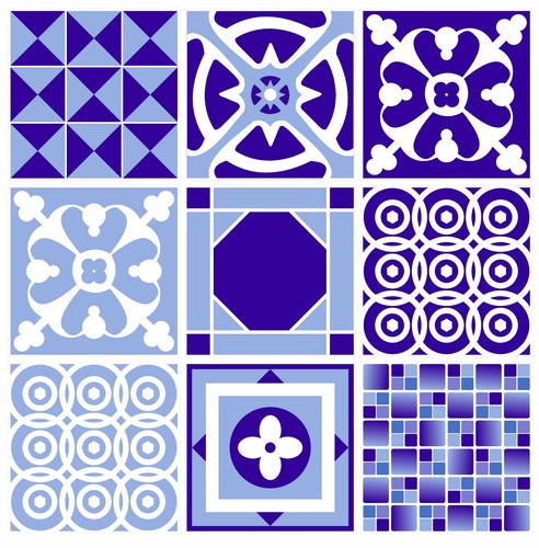 Mosaic tile stickers - tile,