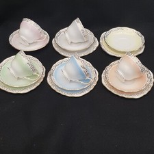 16 piece Colclough Harlequin Bone China tea set