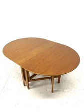 Vintage Retro Mid Century 1960s Danish Modernist Teak Drop End Dining Table