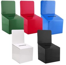 MEDIUM CARDBOARD BALLOT BOX  DONATION BOX RAFFLE BOX - PACK OF 5