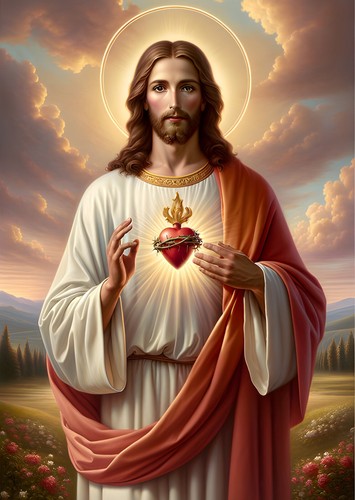 Sacred heart jesus a3 - heart,