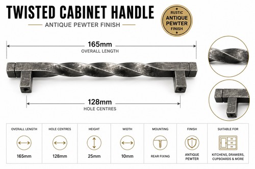 128mm twisted cabinet - twisted, handle