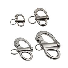 Marine Grade Stainless Steel Fixed Bail Snap Shackle 35/52/69/96mm Snap Hook