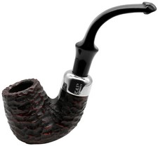 Peterson System Standard Rustic Finish Large Bent Billiard Briar Pipe (312)