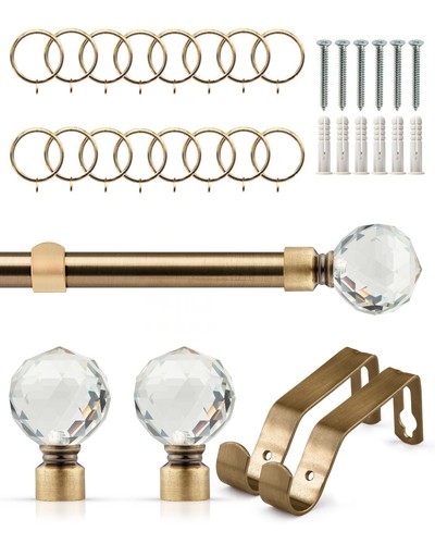 Extendable curtain poles with - curtain,