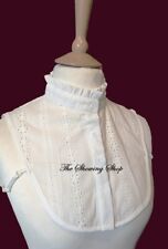LEAD REIN SHOWING -  IVORY RUFFLED FALSE  FRILLED COLLAR BIB