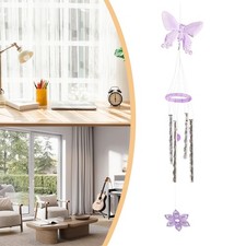 1*Wind Chimes Butterfly Outdoor Yard Garden Home Decor Ornament Metal Tubes 40cm