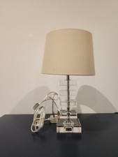 Laura Ashley Glass Table Lamp And Lamp Shade