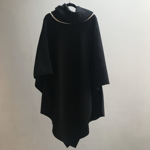 Zara knit black poncho - zara,